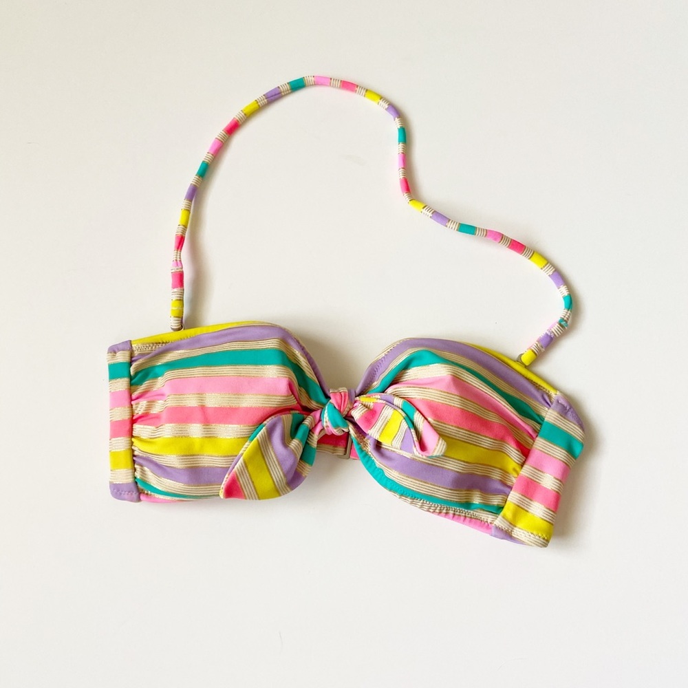 Victoria’s Secret rainbow stripe bandeau bikinitop